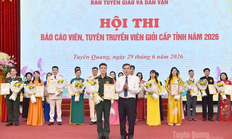 Th&iacute; sinh B&ugrave;i Xu&acirc;n Thanh, Đảng bộ x&atilde; Đồng Văn đoạt giải Nhất Hội thi B&aacute;o c&aacute;o vi&ecirc;n, tuy&ecirc;n truyền vi&ecirc;n giỏi năm 2026