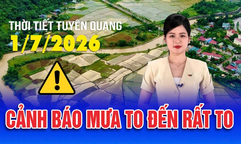 Thời tiết Tuy&ecirc;n Quang ng&agrave;y 1/7/2026