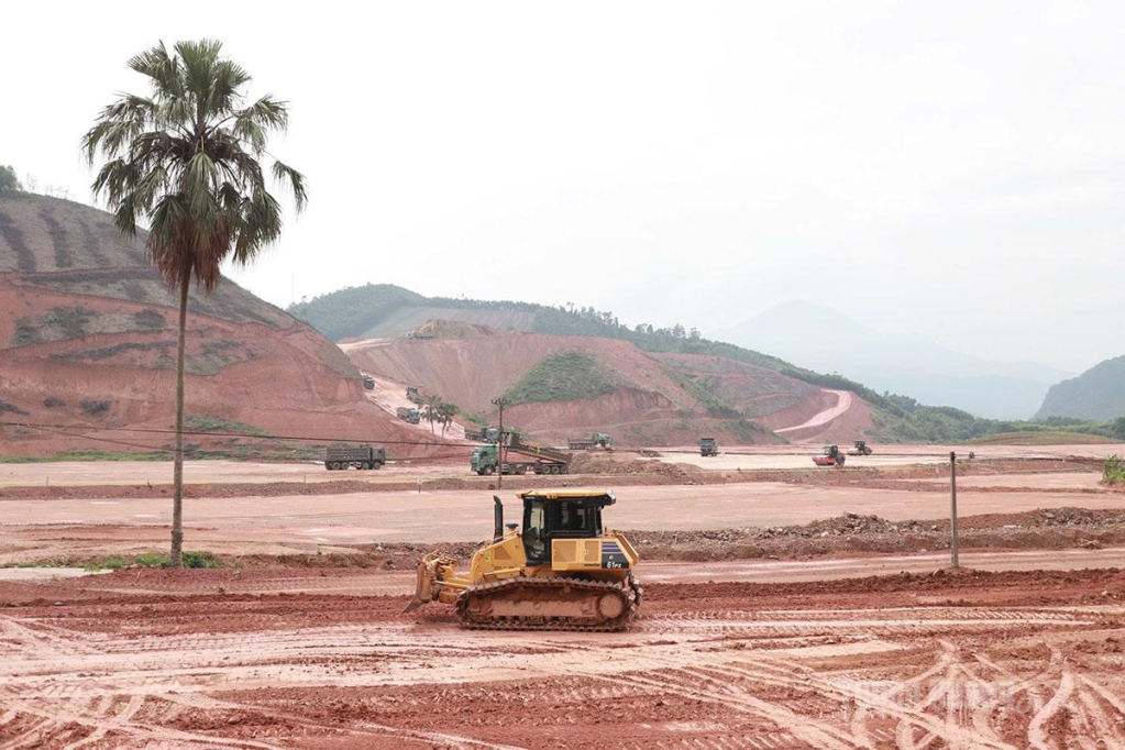Cụm công nghiệp Phúc Ứng 2, xã Sơn Dương đang được đẩy nhanh tiến độ thi công.