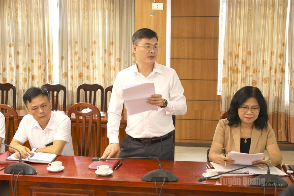 Lãnh đạo Quỹ Bảo vệ và Phát triển rừng tỉnh báo cáo kết quả thực hiện nhiệm vụ 6 tháng đầu năm 2026.
