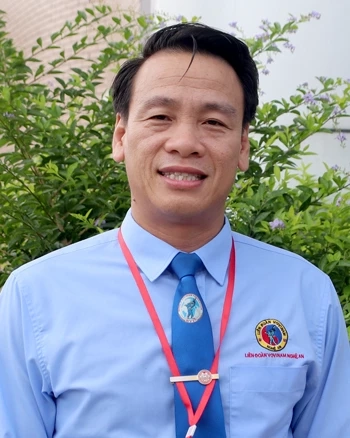 Ông Trần Văn Biên, Phó Chủ tịch, Tổng Thư ký Liên đoàn Vovinam tỉnh Nghệ An, Trọng tài quốc gia