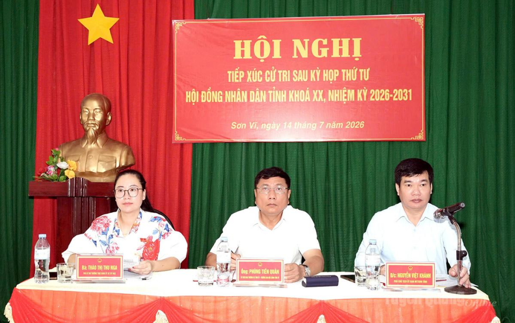 Tổ đại biểu số 4 HĐND tỉnh tại buổi tiếp xúc cử tri.