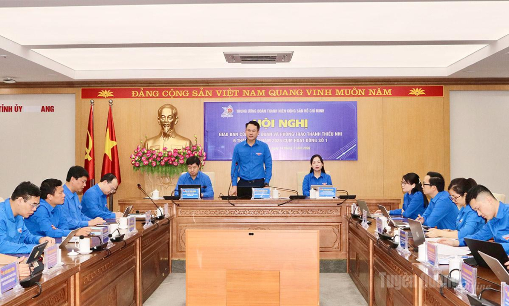 Đồng chí Nguyễn Kim Quy, Bí thư Ban Chấp hành Trung ương Đoàn, Phó Chủ tịch Thường trực Trung ương Hội Liên hiệp Thanh niên Việt Nam kết luận hội nghị.