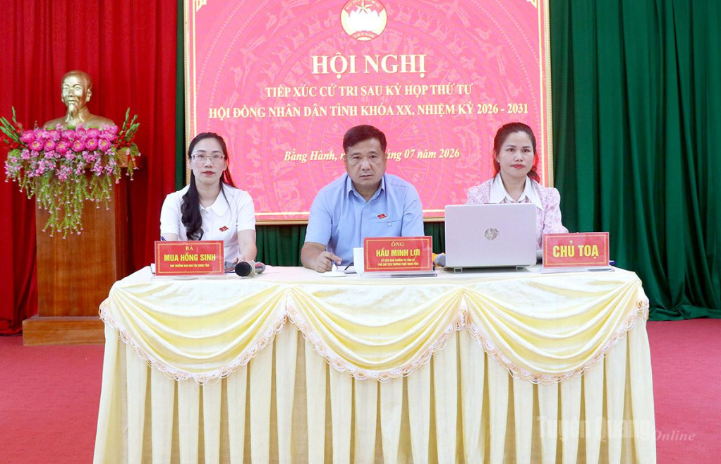 Tổ đại biểu số 4 HĐND tỉnh tiếp xúc cử tri xã Bằng Hành.