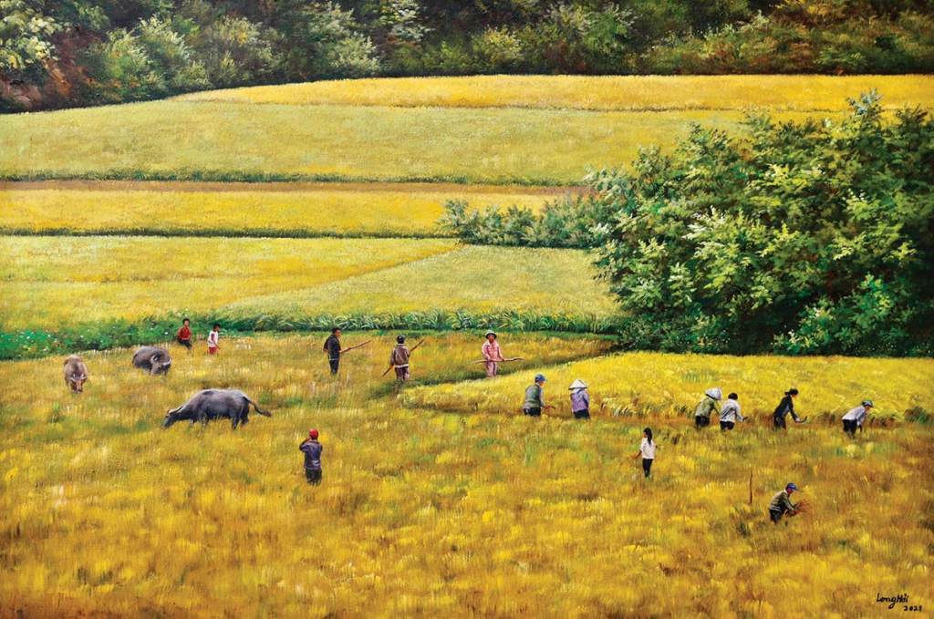 Tác phẩm “Mùa gặt” của Vũ Long Hải.