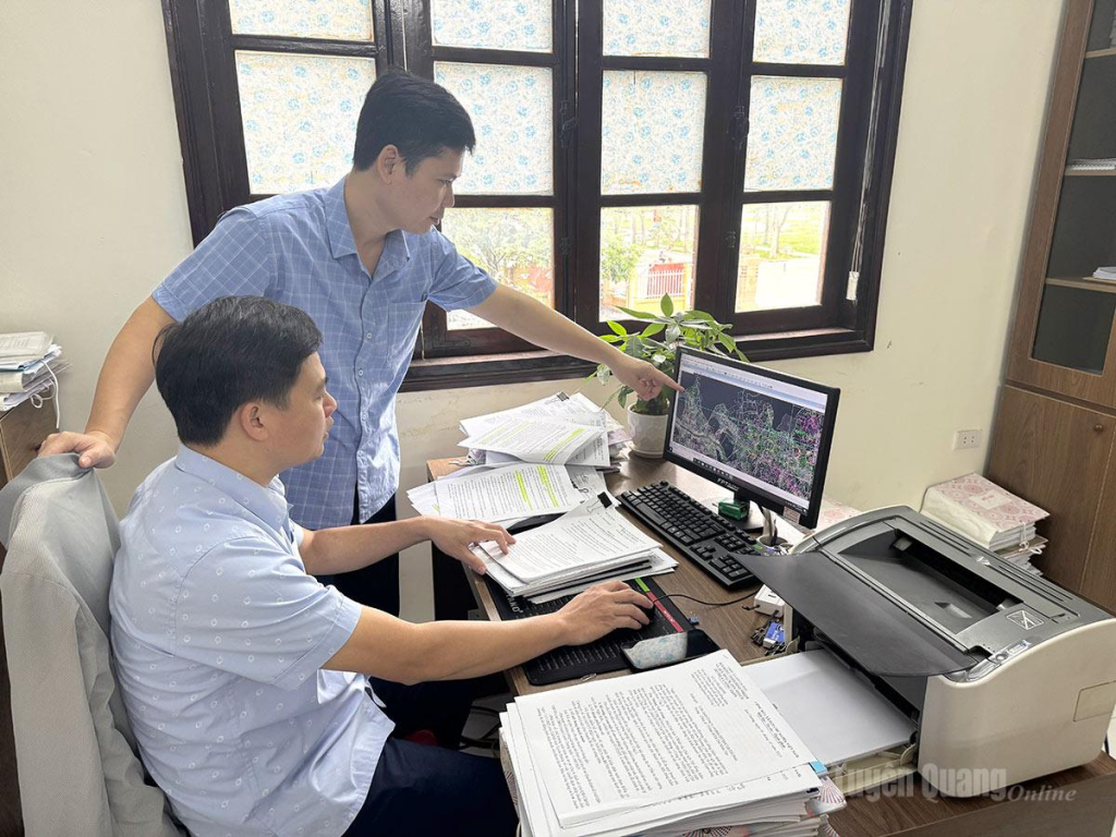 Thông tin dữ liệu đất đai của xã Sơn Dương đã được cập nhật vào phần mềm quản lý.