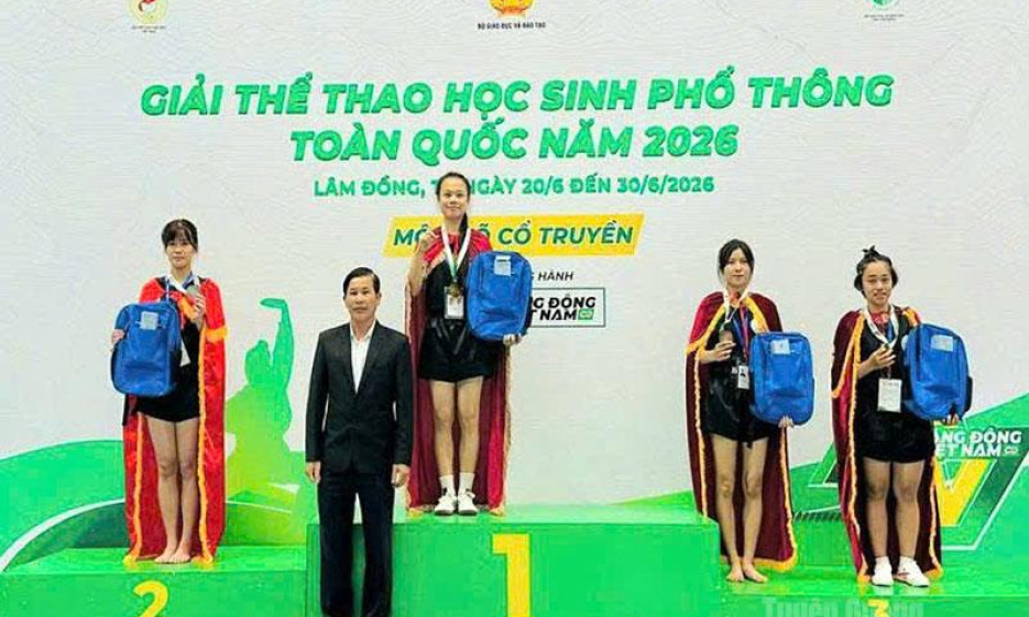 Tuy&ecirc;n Quang gi&agrave;nh 14 huy chương tại Giải thể thao học sinh phổ th&ocirc;ng to&agrave;n quốc