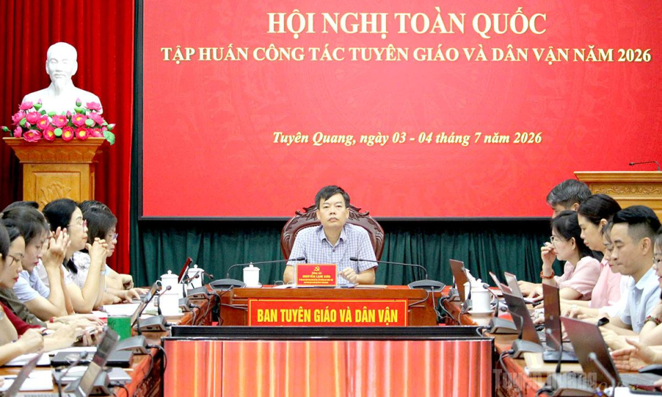 Hội nghị to&agrave;n quốc tập huấn c&ocirc;ng t&aacute;c tuy&ecirc;n gi&aacute;o v&agrave; d&acirc;n vận năm 2026