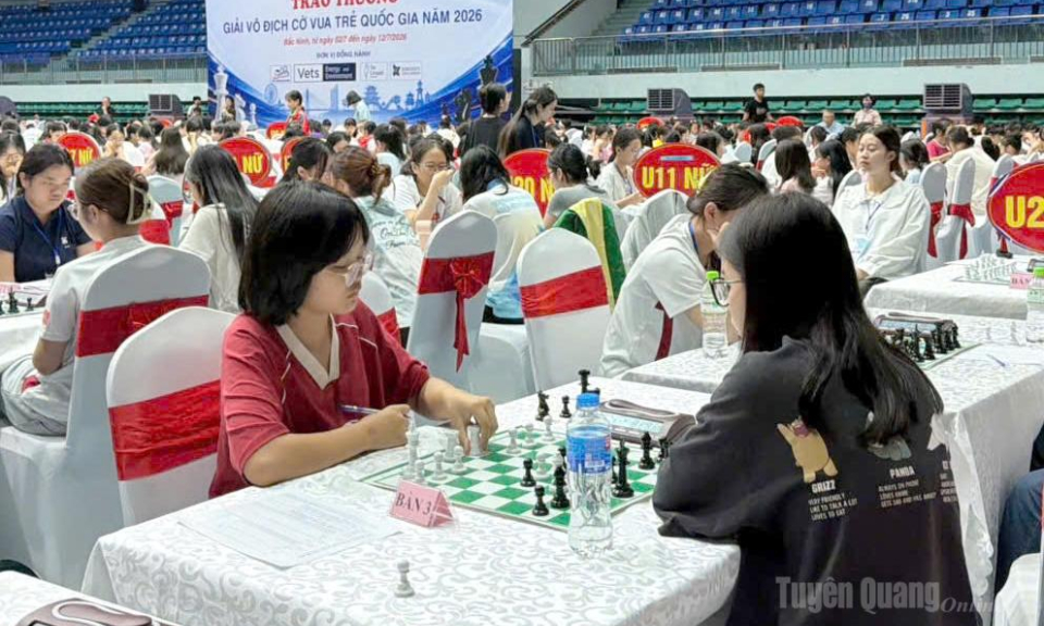 Tuy&ecirc;n Quang gi&agrave;nh 7 huy chương tại giải Cờ vua trẻ quốc gia năm 2026