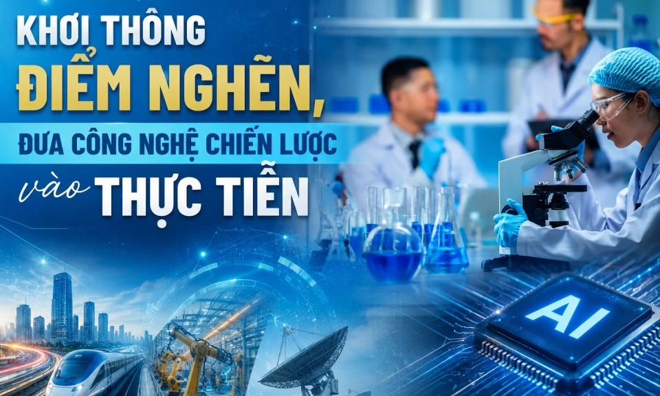Khơi th&ocirc;ng điểm nghẽn, đưa c&ocirc;ng nghệ chiến lược v&agrave;o thực tiễn