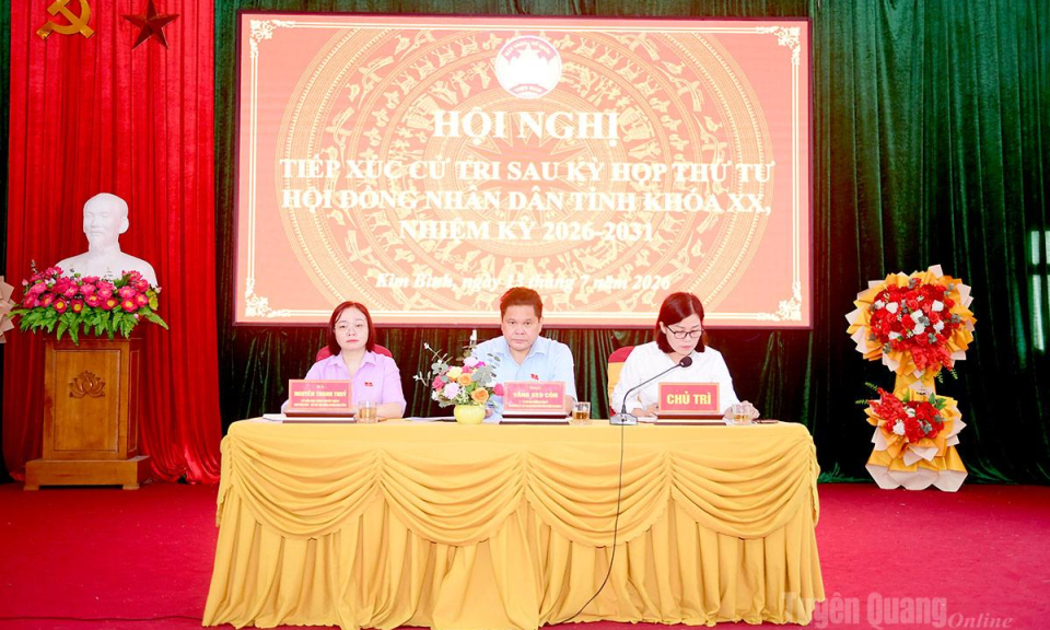 Tổ đại biểu số 3 HĐND tỉnh tiếp x&uacute;c cử tri x&atilde; Kim B&igrave;nh
