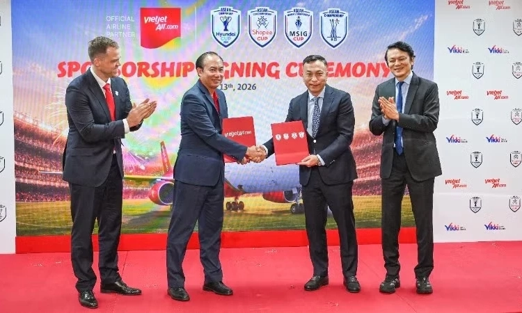 Vietjet v&agrave; Vikki bank trở th&agrave;nh đối t&aacute;c ch&iacute;nh thức của ASEAN United FC