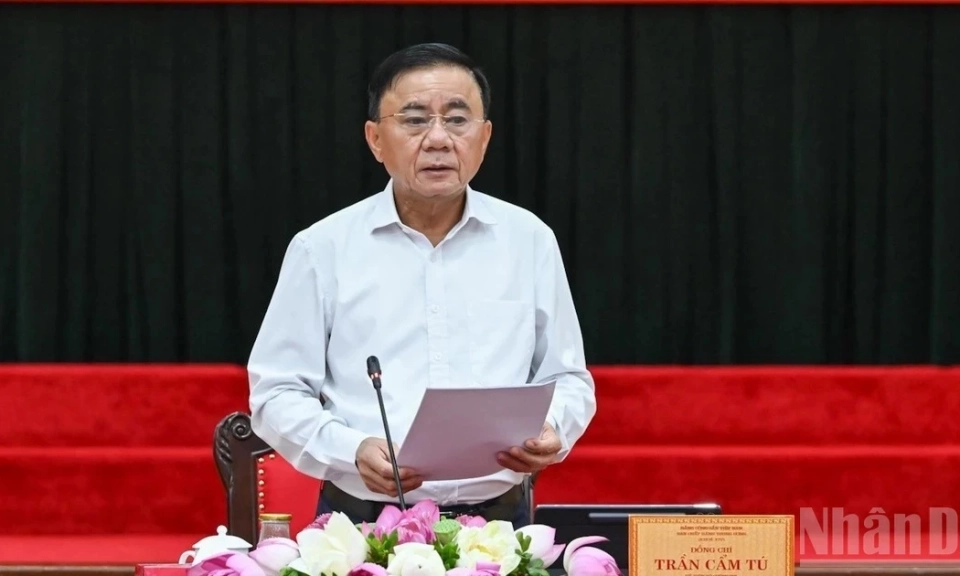 [Ảnh] Thường trực Ban B&iacute; thư Trần Cẩm T&uacute; chủ tr&igrave; Hội nghị giao ban với c&aacute;c Tỉnh ủy, Th&agrave;nh ủy, Đảng ủy, c&aacute;c ban Đảng