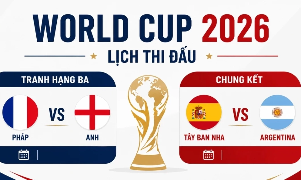 Lịch chung kết v&agrave; tranh hạng Ba World Cup 2026: Đại chiến T&acirc;y Ban Nha-Argentina