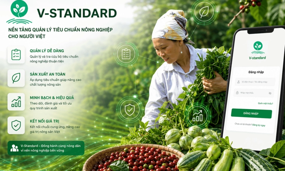 Ra mắt nền tảng V-Standard: Số h&oacute;a chứng nhận, truy xuất nguồn gốc n&ocirc;ng sản