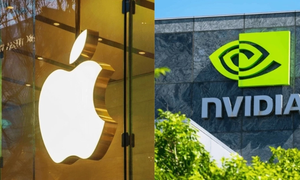 Apple vượt Nvidia, trở lại vị tr&iacute; c&ocirc;ng ty gi&aacute; trị nhất thế giới