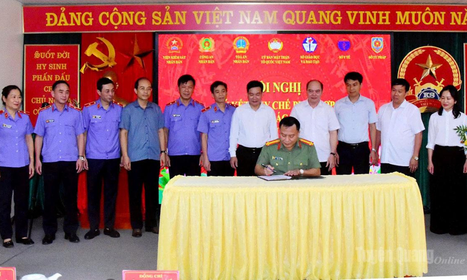 K&yacute; kết quy chế phối hợp trong việc giải quyết c&aacute;c vụ &aacute;n x&acirc;m hại trẻ em