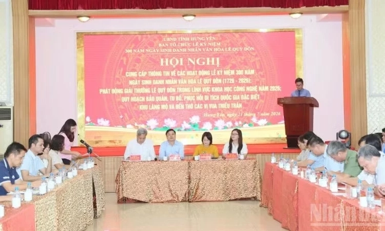 Hưng Y&ecirc;n c&ocirc;ng bố 16 hoạt động kỷ niệm 300 năm ng&agrave;y sinh Danh nh&acirc;n văn h&oacute;a L&ecirc; Qu&yacute; Đ&ocirc;n