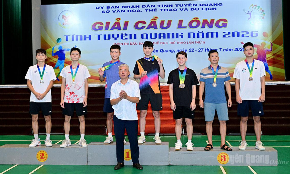 &nbsp;Bế mạc Giải Cầu l&ocirc;ng tỉnh Tuy&ecirc;n Quang năm 2026