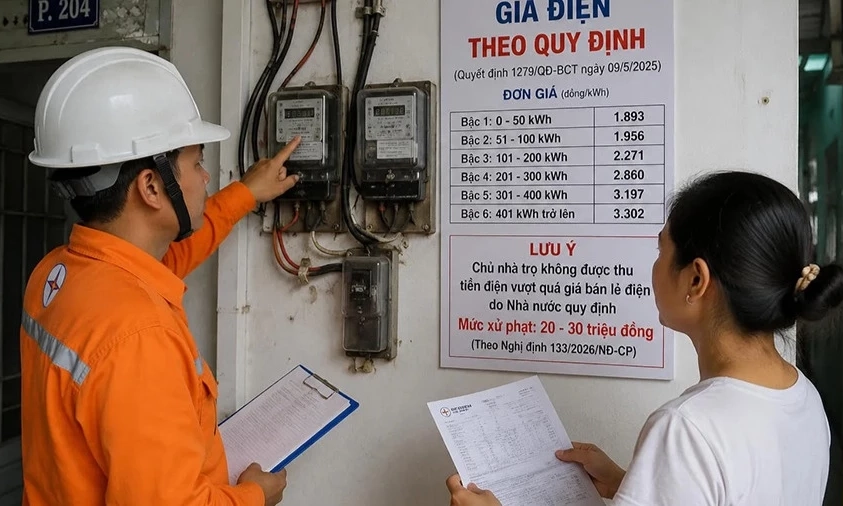 Siết chặt quản l&yacute; gi&aacute; điện b&aacute;n lẻ tại nh&agrave; cho thu&ecirc; trọ