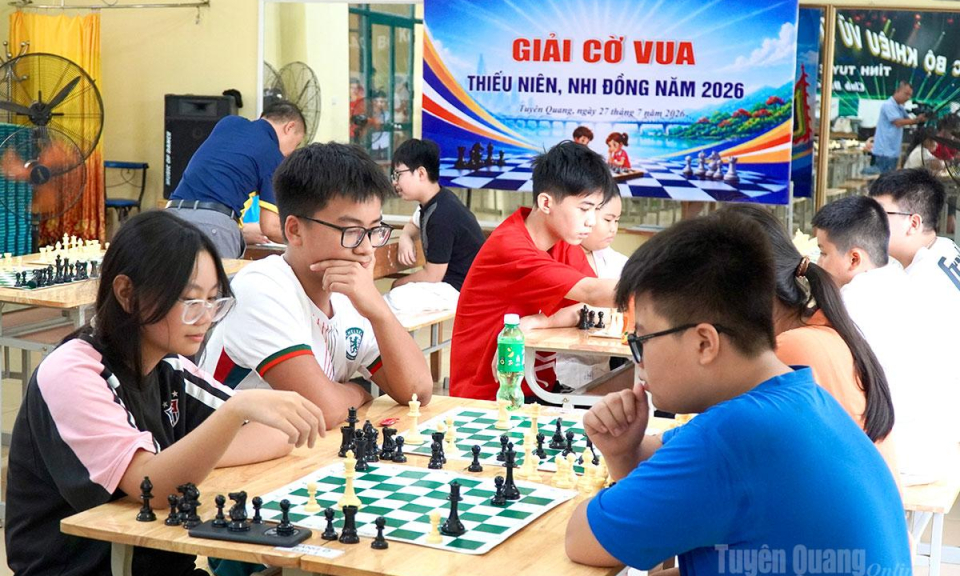 65 vận động vi&ecirc;n tham gia Giải cờ vua Thiếu ni&ecirc;n nhi đồng năm 2026