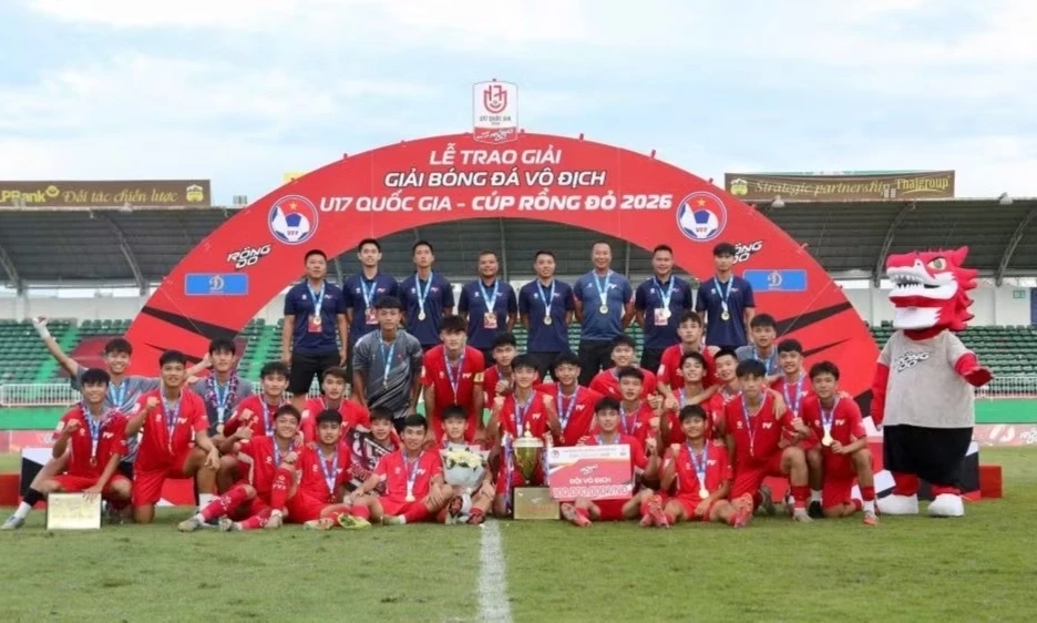 PVF lần thứ năm v&ocirc; địch Giải b&oacute;ng đ&aacute; U17 quốc gia