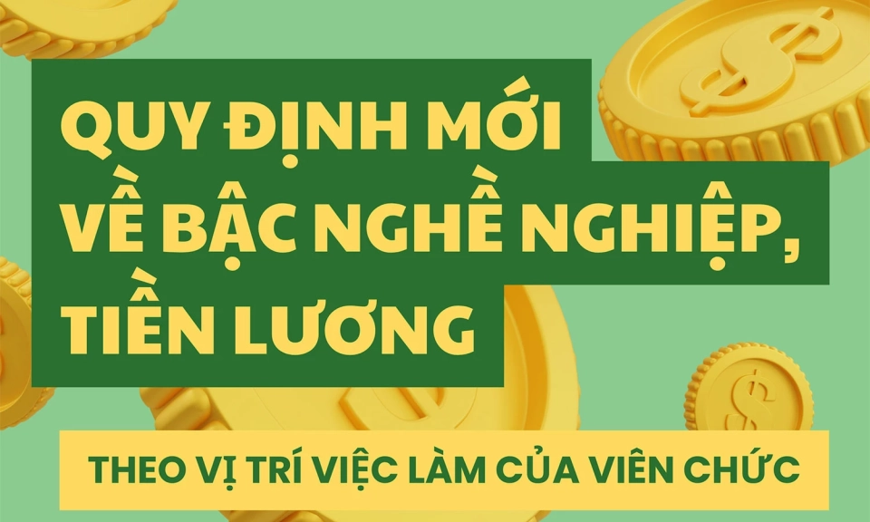 Quy định mới về bậc nghề nghiệp, tiền lương theo vị tr&iacute; việc l&agrave;m của vi&ecirc;n chức