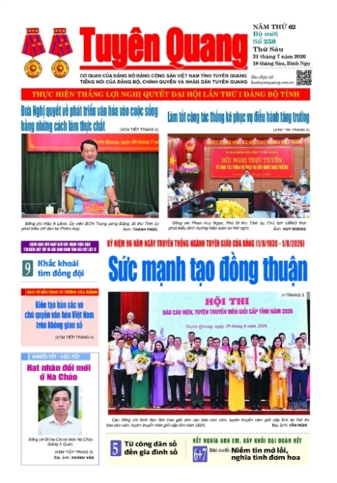 B&aacute;o Tuy&ecirc;n Quang số 258