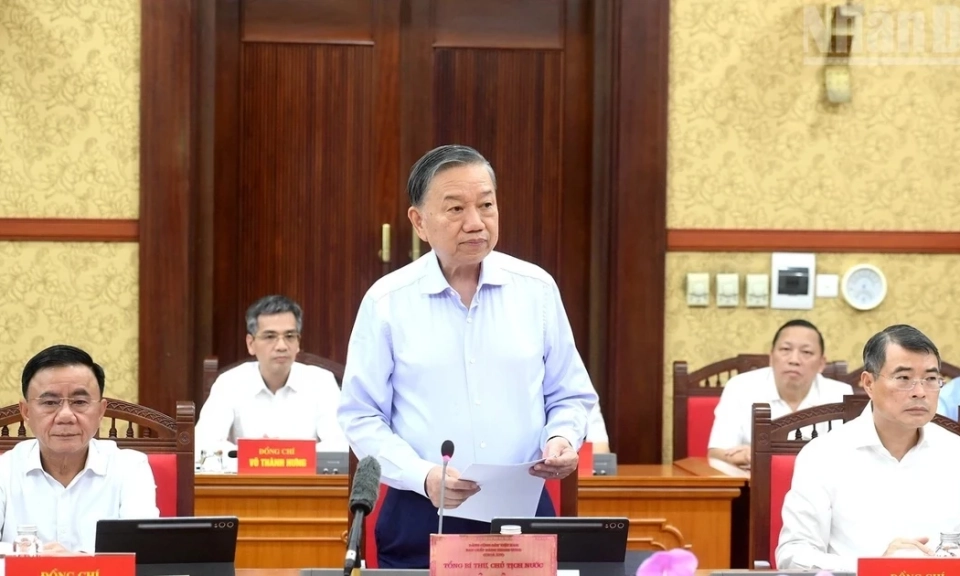 [Ảnh] Tổng B&iacute; thư, Chủ tịch nước T&ocirc; L&acirc;m chủ tr&igrave; phi&ecirc;n họp Ban Chỉ đạo Trung ương về ph&aacute;t triển khoa học, c&ocirc;ng nghệ, đổi mới s&aacute;ng tạo v&agrave; chuyển đổi số