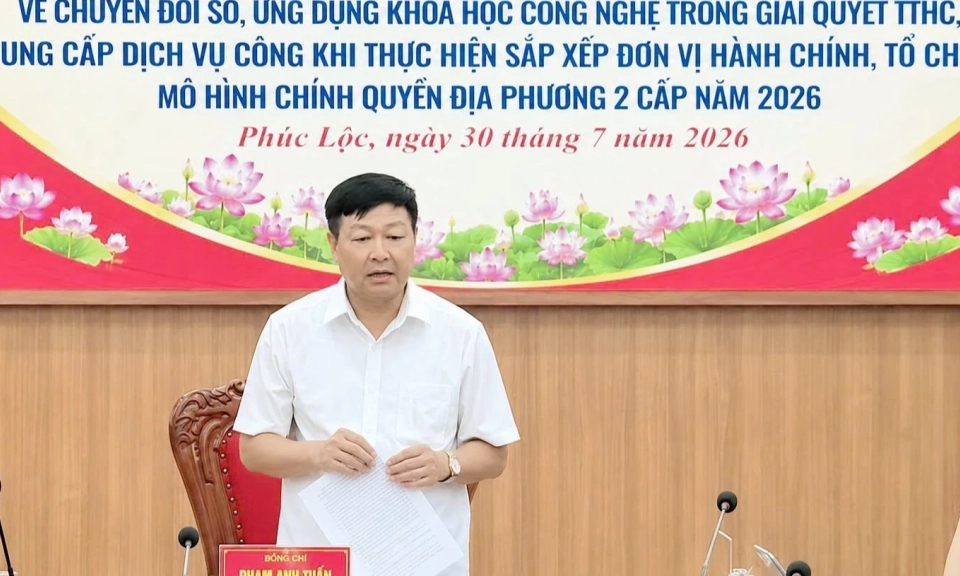 Gi&aacute;m s&aacute;t chuyển đổi số, n&acirc;ng cao chất lượng giải quyết thủ tục h&agrave;nh ch&iacute;nh