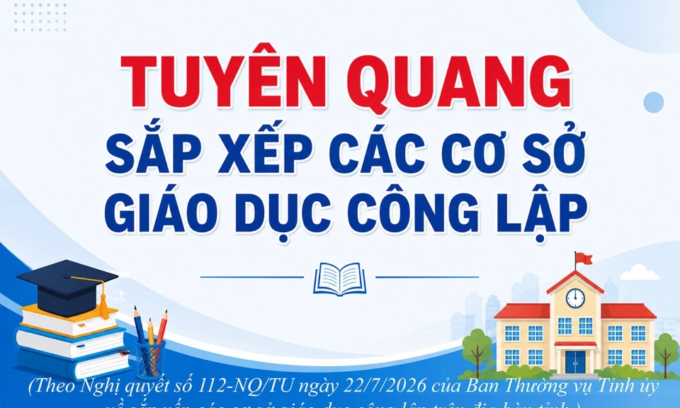 Tuy&ecirc;n Quang sắp xếp c&aacute;c cơ sở gi&aacute;o dục c&ocirc;ng lập