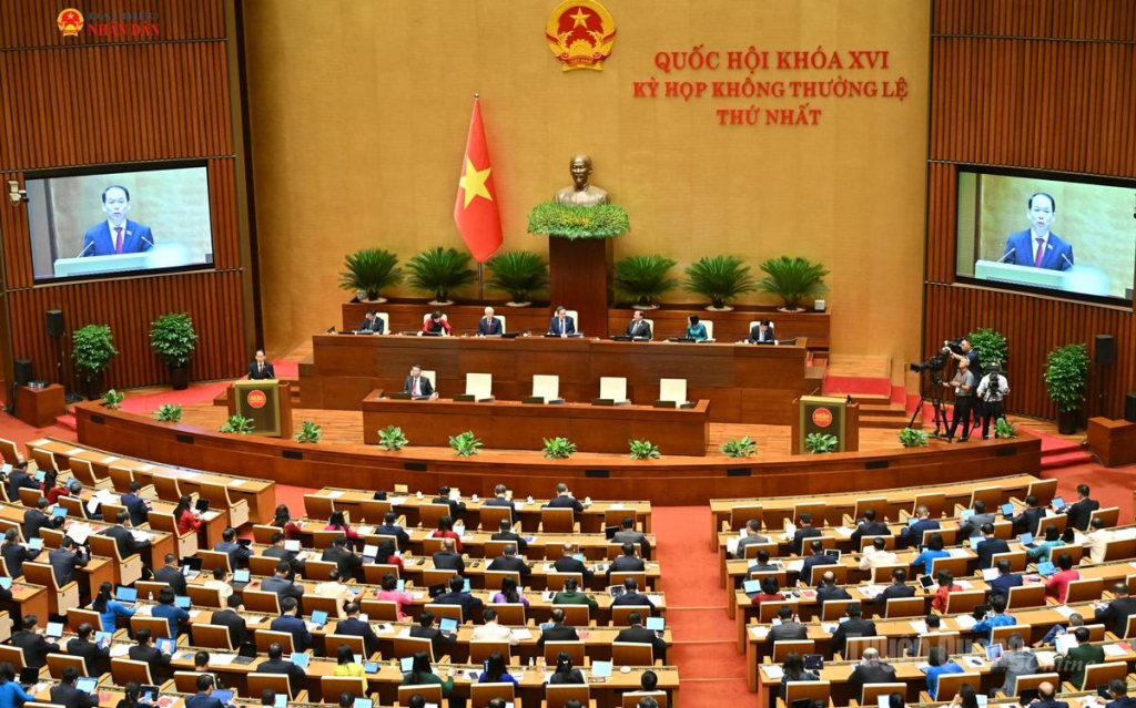 Quang cảnh Kỳ họp không thường lệ thứ Nhất, Quốc hội khóa XVI.