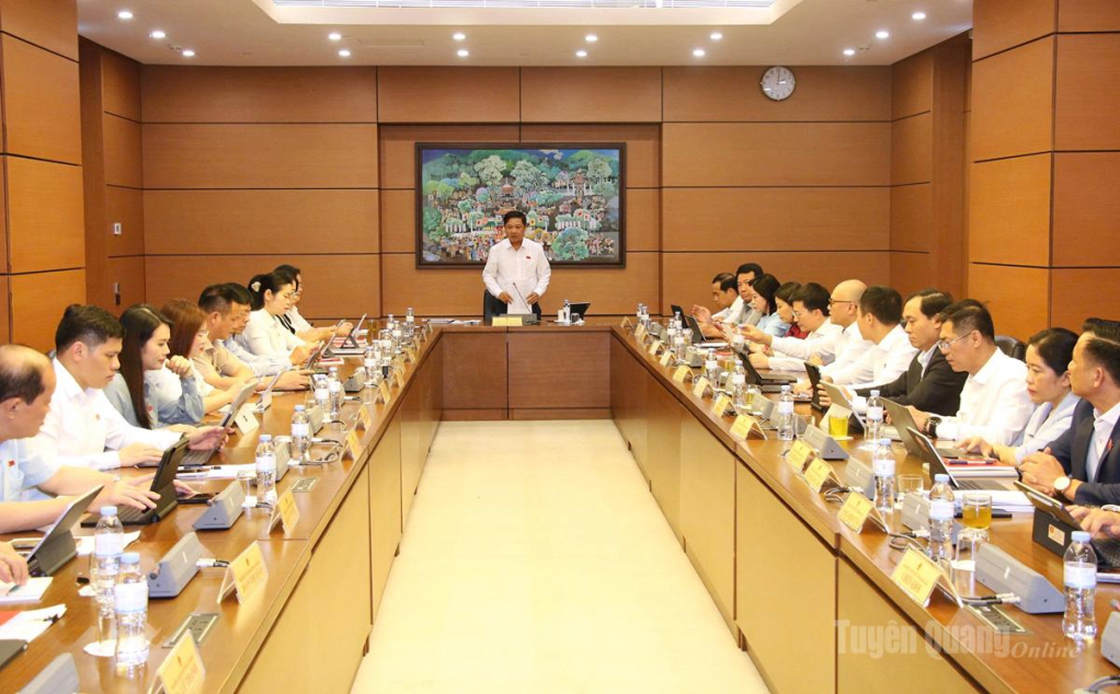 Đoàn đại biểu Quốc hội tỉnh Tuyên Quang và các tỉnh tham gia thảo luận tại tổ 16.
