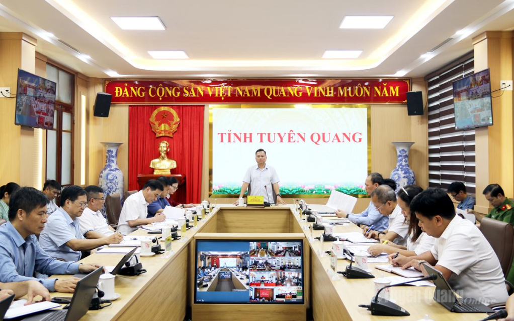 Phó Chủ tịch UBND tỉnh Đỗ Hùng Đức phát biểu chỉ đạo hội nghị.