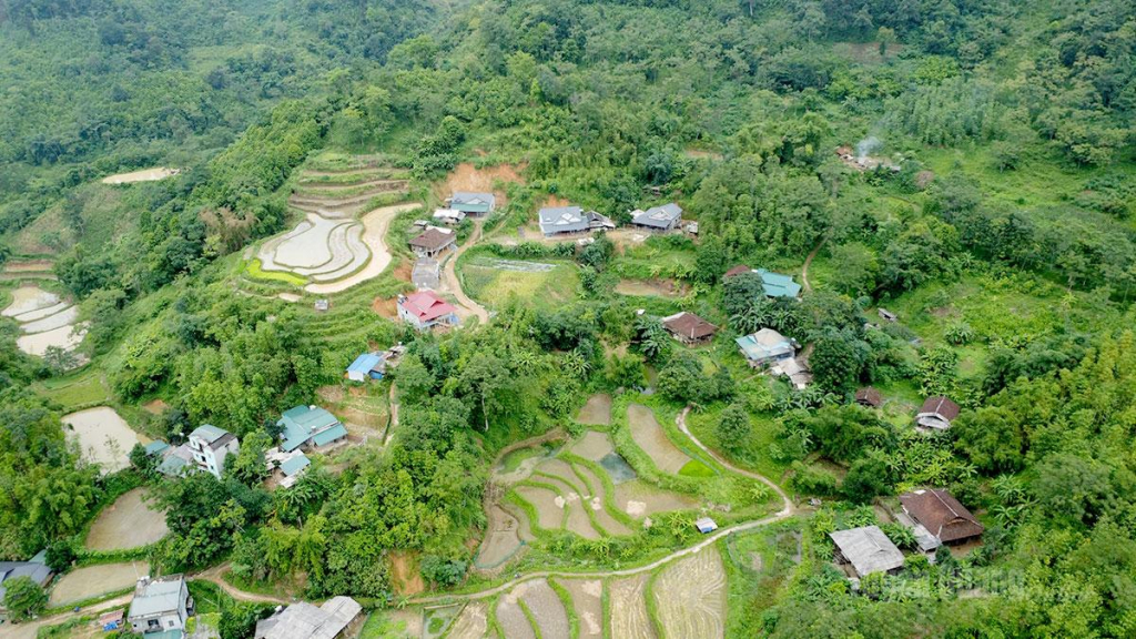 Một góc thôn Bản Cưởm, xã Thượng Nông.
