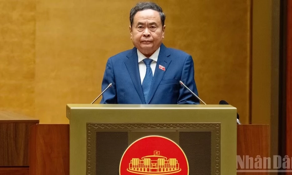 Ph&aacute;t biểu khai mạc Kỳ họp kh&ocirc;ng thường lệ thứ nhất, Quốc hội kh&oacute;a XVI của Chủ tịch Quốc hội Trần Thanh Mẫn