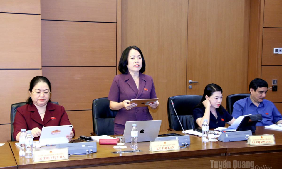 Đo&agrave;n ĐBQH tỉnh Tuy&ecirc;n Quang thảo luận tổ, g&oacute;p &yacute; nhiều nội dung quan trọng v&agrave;o c&aacute;c dự &aacute;n luật