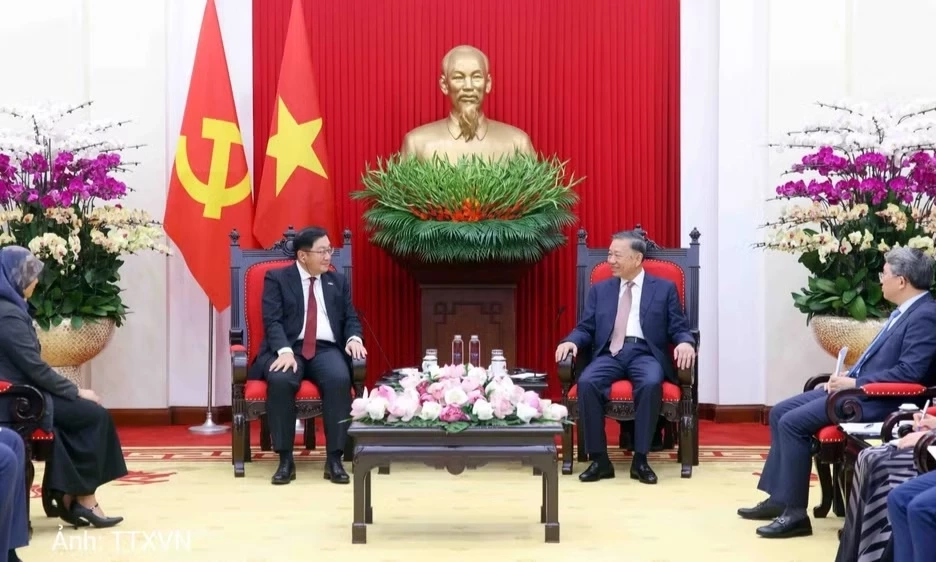 Tổng B&iacute; thư, Chủ tịch nước T&ocirc; L&acirc;m tiếp Đại sứ Malaysia tại Việt Nam Tan Yang Thai ch&agrave;o từ biệt