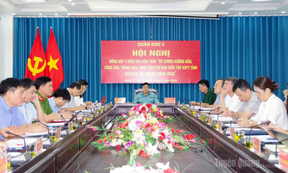 G&oacute;p &yacute; dự thảo hệ thống văn bản chỉ đạo diễn tập khu vực ph&ograve;ng thủ tỉnh