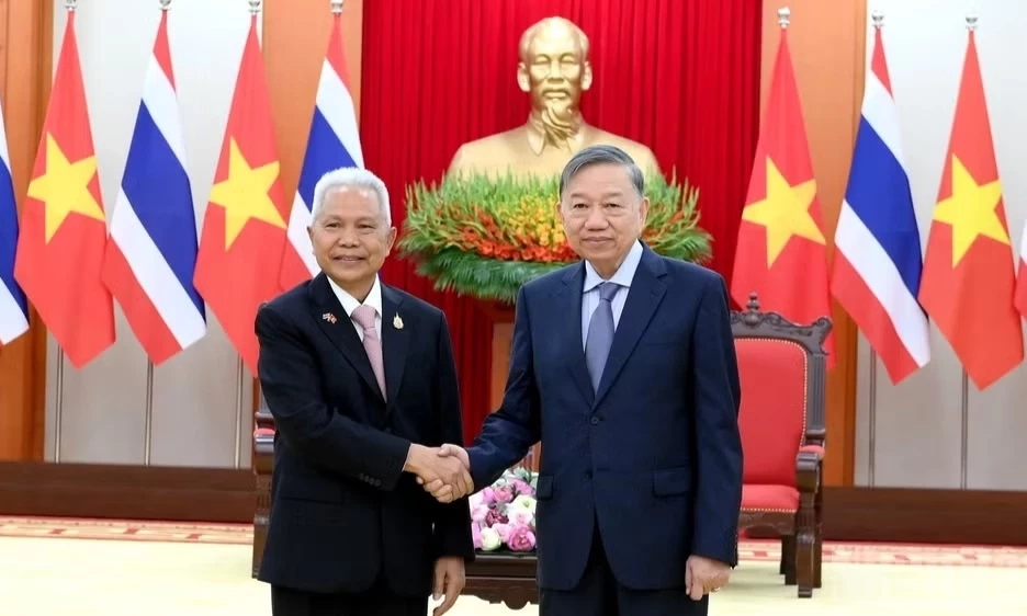 Tổng B&iacute; thư, Chủ tịch nước T&ocirc; L&acirc;m tiếp Chủ tịch Quốc hội ki&ecirc;m Chủ tịch Hạ viện Th&aacute;i Lan