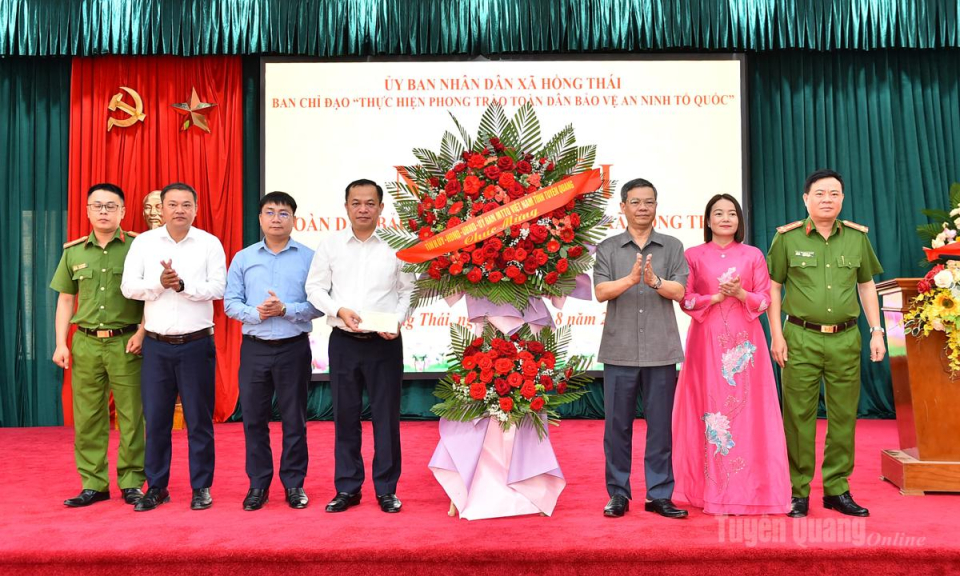 Chủ động x&acirc;y dựng x&atilde; Hồng Th&aacute;i an to&agrave;n, b&igrave;nh y&ecirc;n để ph&aacute;t triển