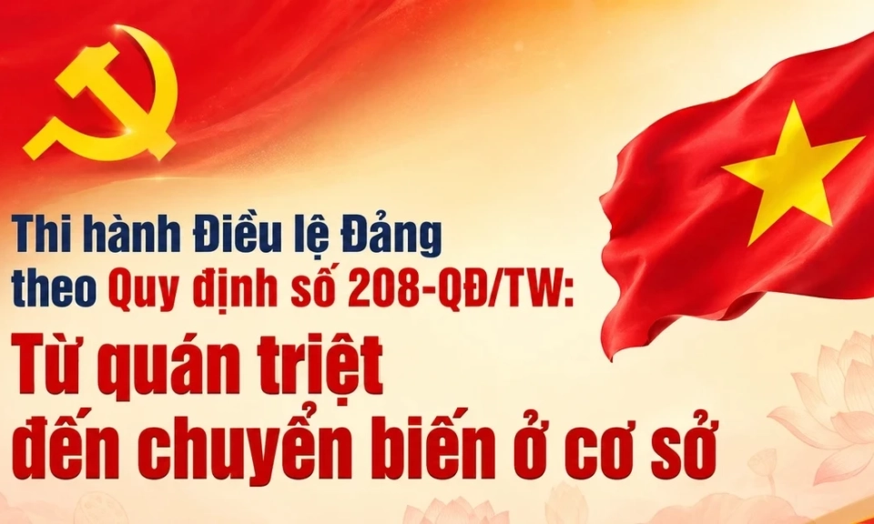 Thi h&agrave;nh Điều lệ Đảng theo Quy định số 208-QĐ/TW: Từ qu&aacute;n triệt đến chuyển biến ở cơ sở