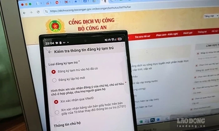 C&aacute;ch khai b&aacute;o lưu tr&uacute; tr&ecirc;n VNeID cho người th&acirc;n ở lại qua đ&ecirc;m