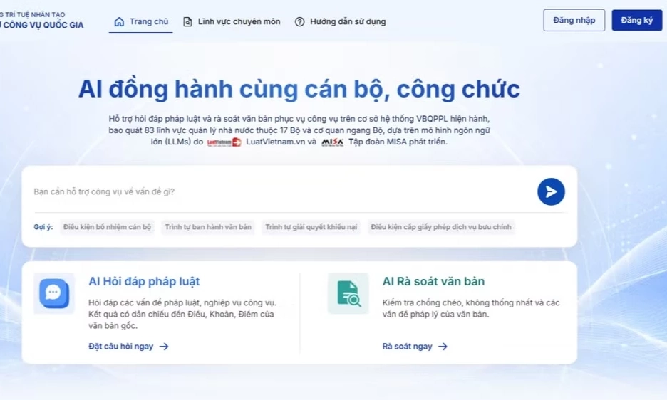 Khuyến nghị sử dụng hai nền tảng AI hỗ trợ r&agrave; so&aacute;t văn bản ph&aacute;p luật