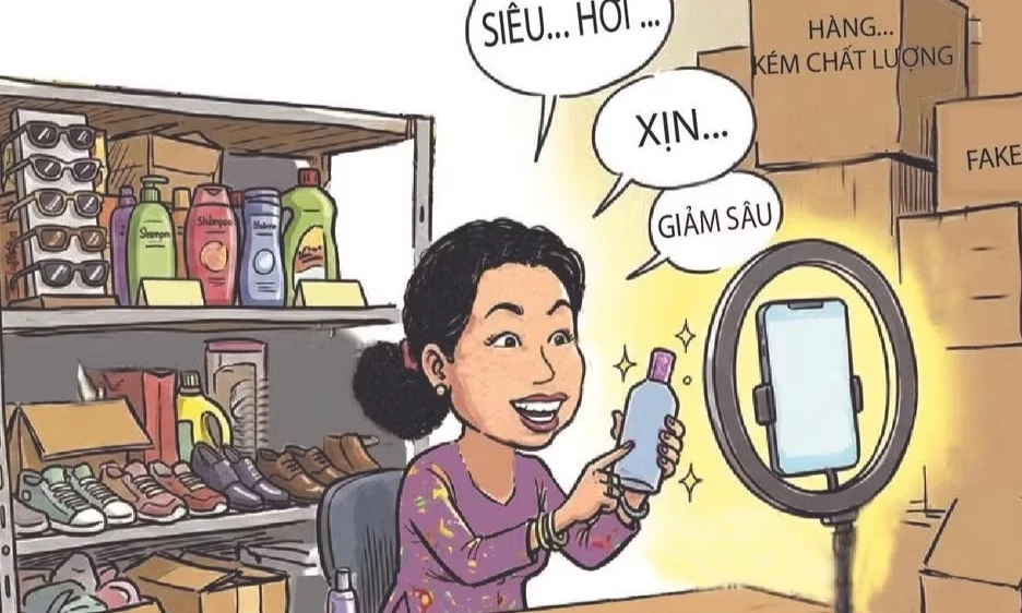 G&oacute;c biếm họa: Mua h&agrave;ng online - cẩn thận giả, thật