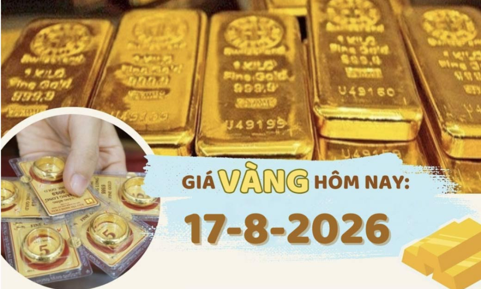Gi&aacute; v&agrave;ng h&ocirc;m nay 17-8: Tăng mạnh