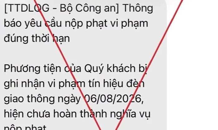 Cục CSGT cảnh b&aacute;o tin nhắn giả mạo phạt nguội, dọa tăng 50% tiền phạt