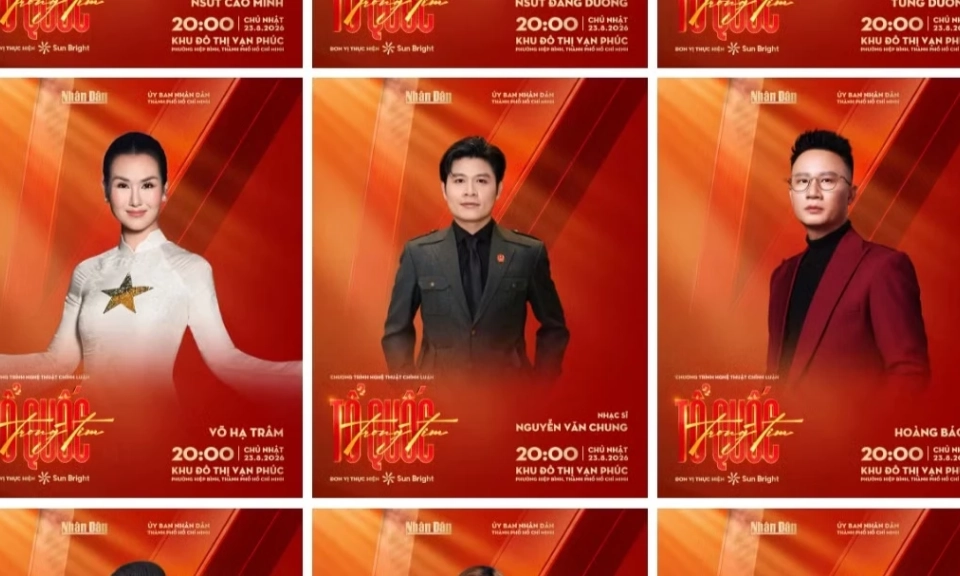D&agrave;n nghệ sĩ đ&igrave;nh đ&aacute;m tham gia "Concert quốc gia: Tổ quốc trong tim" 2026