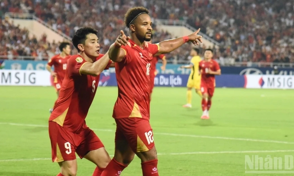 [Ảnh] Xu&acirc;n Son tỏa s&aacute;ng, đội tuyển Việt Nam thắng Malaysia 2-0