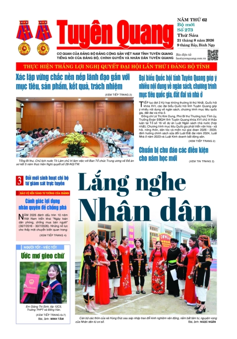 B&aacute;o Tuy&ecirc;n Quang số 273